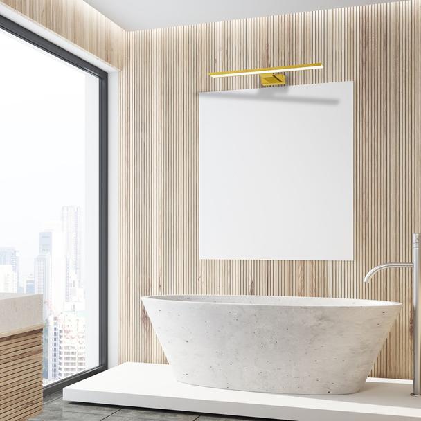 kinkiet łazienkowy nad lustro LED Shine Gold 13,8W 966lm 4000K IP44 ML5734 Milagro