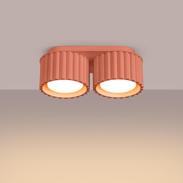 SOLLUX Plafon AURA 2 brzoskwiniowy Gx53 ; SL.1828