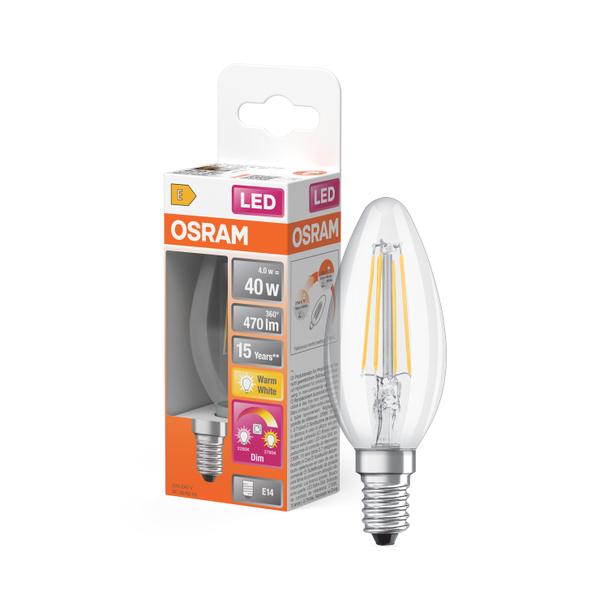 Lampa LED STAR+ GLOWdim CL B40 FILAMENT 4W 827 E14