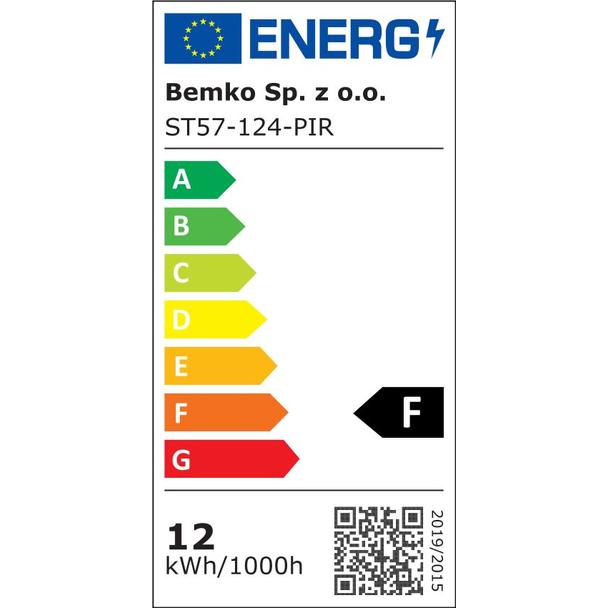 PLAFONIERA LED DORIA 12W 4000K 860LM IP20 CZ. PIR C38-ST57-124-PIR BEMKO