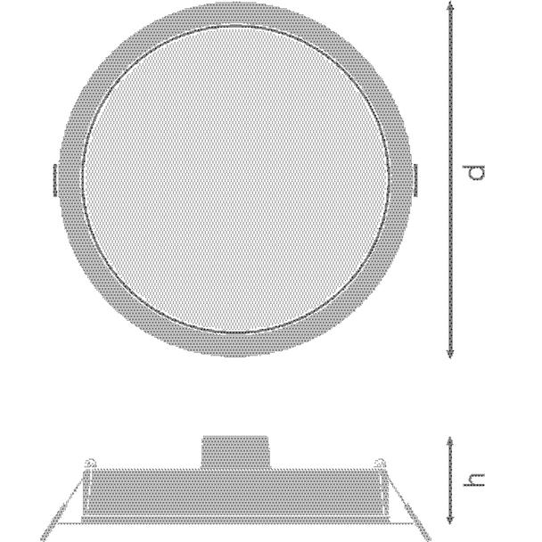 Oprawa DOWNLIGHT IP44 DN 165 13W 840 WT