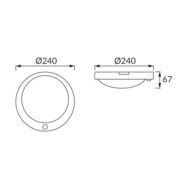 Plafoniera z czujnikiem ruchu LOPEZ LED S 18W 4000K WHITE 03594 IDEUS