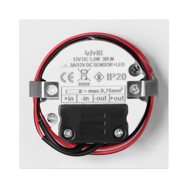 DRACO LED NEW 1,5W, oprawa schodowa podtynkowa, 12VDC, 30lm, 3000K, biała, czujnik ruchu i zmierzchu AD-OS-6164LR3/W ORNO