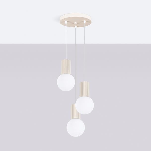 Lampa wisząca HALO 3P beżowa