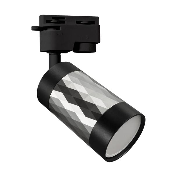 Oprawa do zamontowania na szynoprzewodzie PIANO TRA GU10 SILVER/BLACK 04092 IDEUS