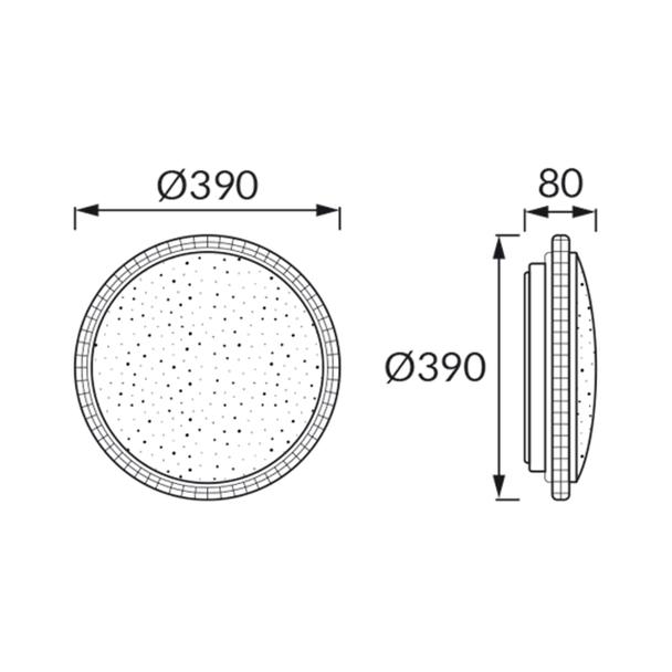 Plafoniera SMD LED PRYZMA LED C 24W CCT 04574 IDEUS
