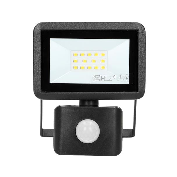 FARO S LED 10W naświetlacz z PIR, 800lm, IP44, 4000K, aluminium + szkło AD-NL-6252BLR4 ORNO