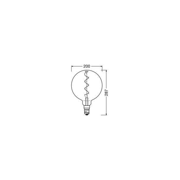 Lampa LED Vintage 1906 CL GLOBE200 Filament szkło przezroczyste SMOKE 12 non-dim 5W 818 E27