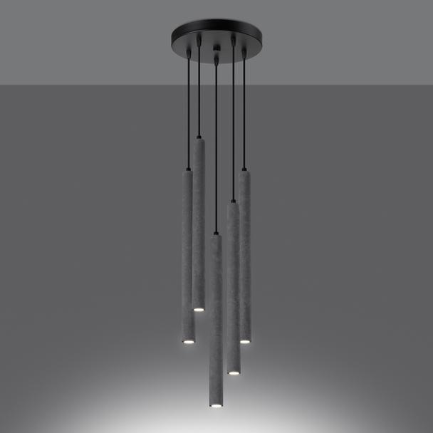 Sollux Lampa wisząca PASTELO 5P beton SL.1275