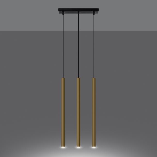 Sollux Lampa Wisząca PASTELO 3L złoty połysk SL.1196