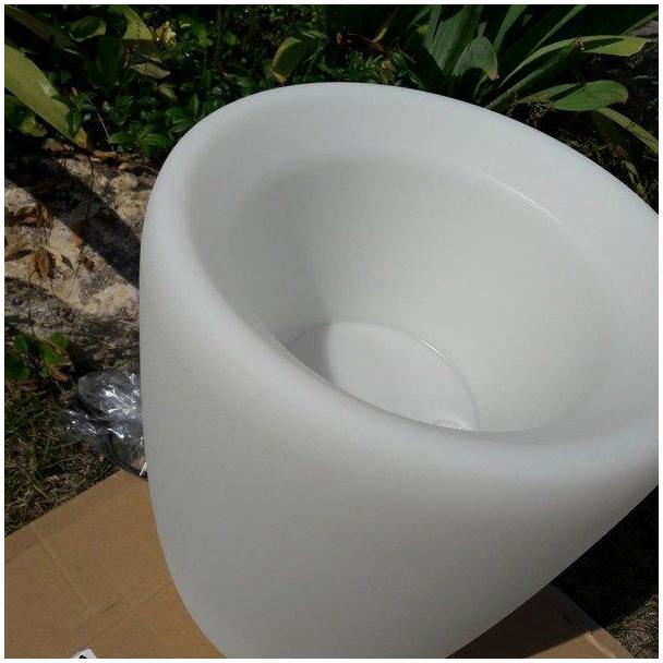 Nowodvorski lampa stojąca zewnętrzna (świecąca donica) Flowerpot S E27 biała 41cm 9711