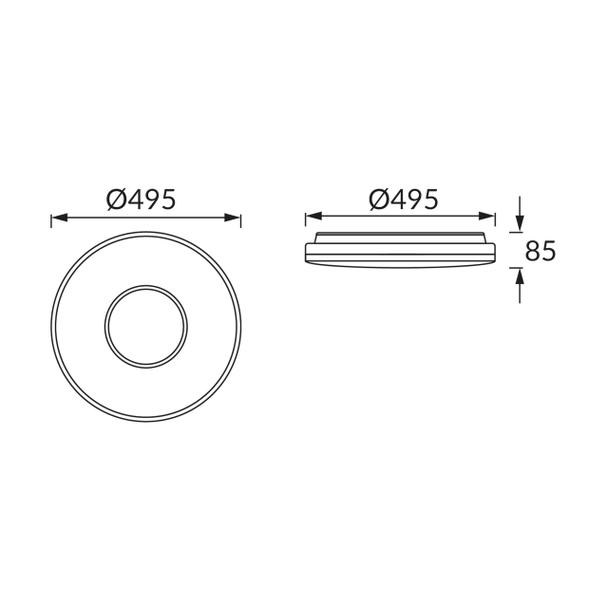 Plafoniera SMD LED OPERA LED C 48W 4000K 03636 IDEUS