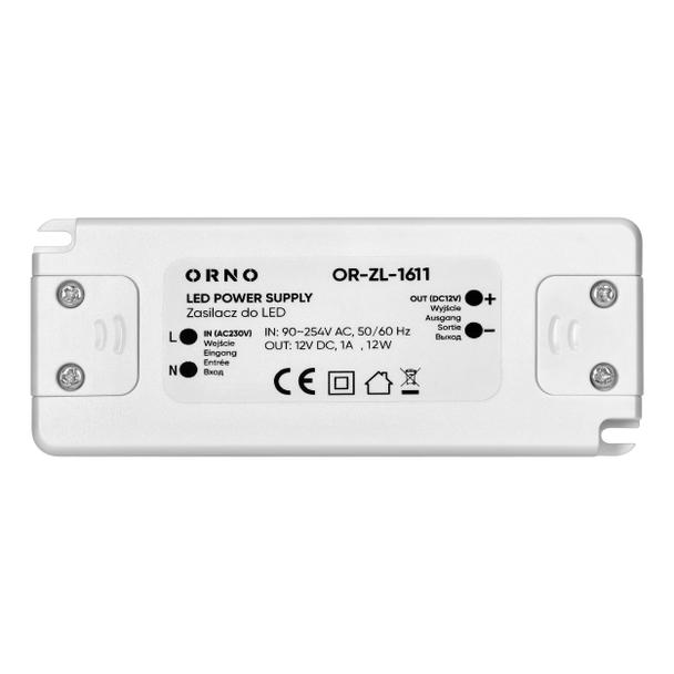 Zasilacz LED 12V DC 12W 1A IP20 OR-ZL-1611 ORNO
