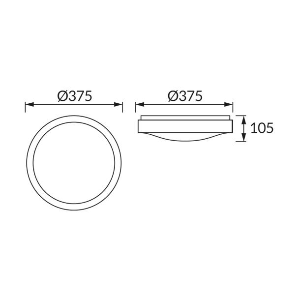 Plafoniera SMD LED ALEX LED C 24W 4000K 03564 IDEUS