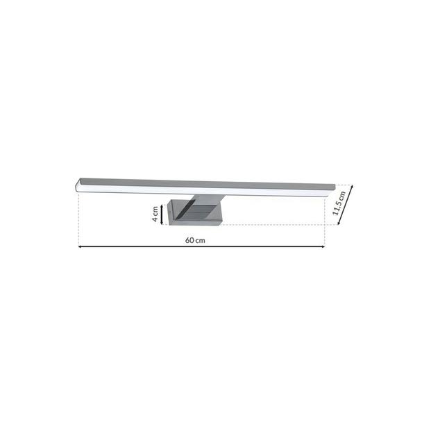 kinkiet łazienkowy nad lustro LED Shine Chrome 13,8W 966lm 4000K IP44 ML589 Milagro