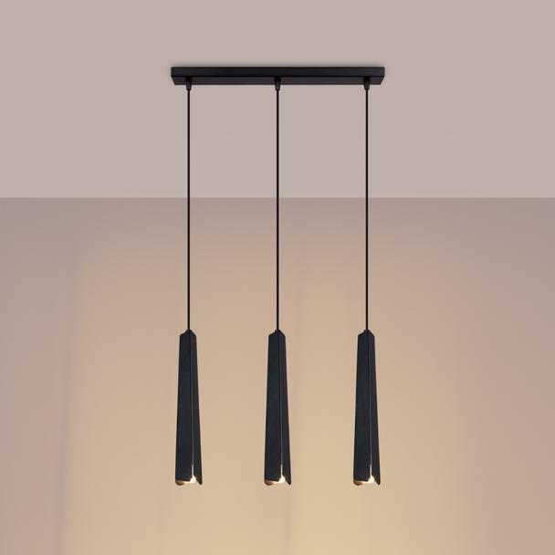 Lampa wisząca PRYSM 3L czarna