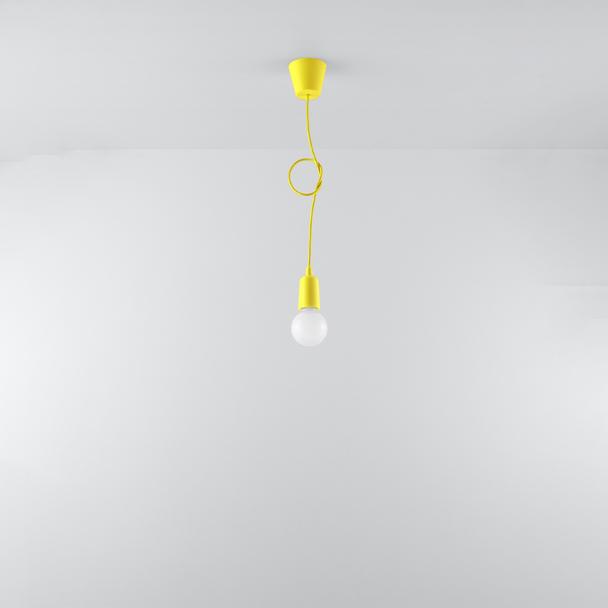 Sollux Lampa wisząca DIEGO 1 żółta SL.0578