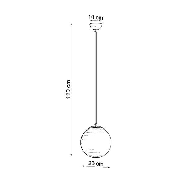 Sollux Lampa wisząca UGO 20 złota SL.0715
