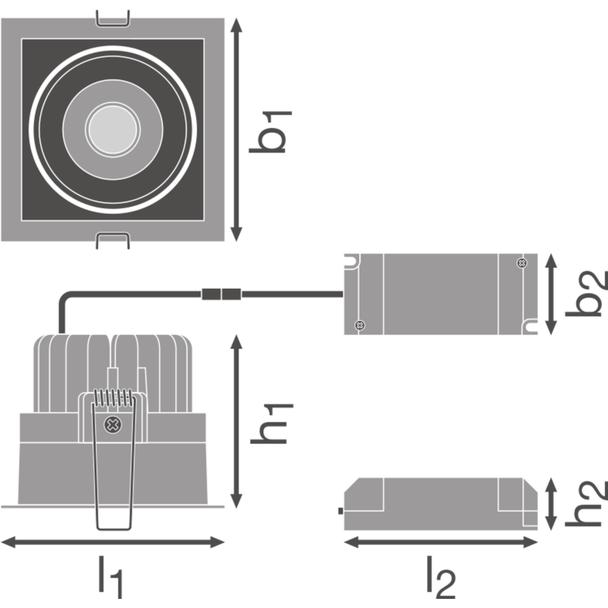 Oprawa SPOT SQUARE DARKLIGHT ADJUST 8W 3000K FL WT