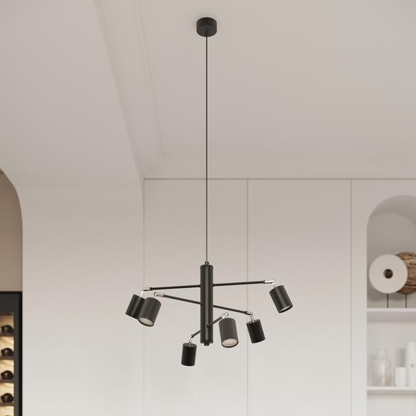 Sollux Żyrandol LEMMI 6 czarny SL.1207