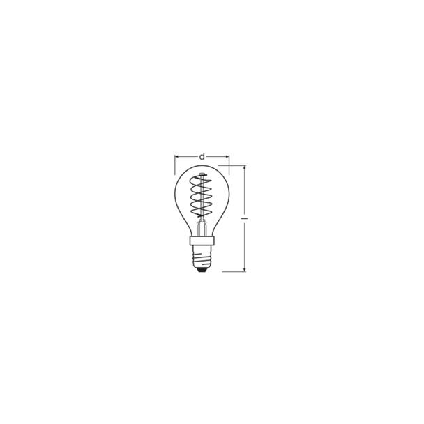 Lampa LED Vintage 1906 CL P Filament szkło przezroczyste GOLD 25 dim 3,4W 824 E14
