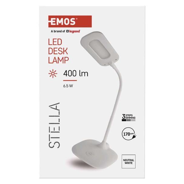Lampa biurkowa LED STELLA biała Z7602W EMOS