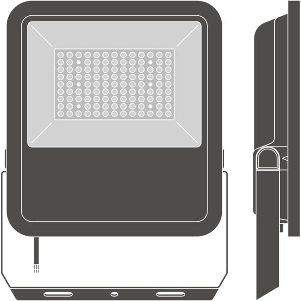Naświetlacz FLOOD LED AREA 72W 830 ASYM 48x92 black