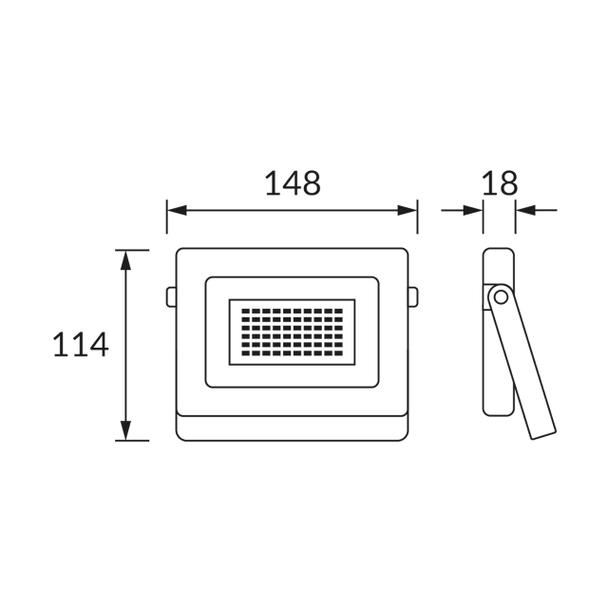 Naświetlacz SMD LED TABLET LED 20W BLACK RGBW 03988 IDEUS