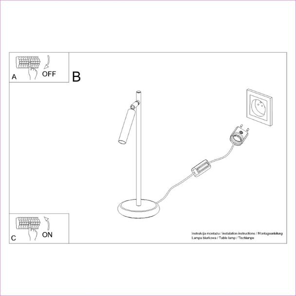 Sollux Lampa biurkowa PASTELO złota SL.1470