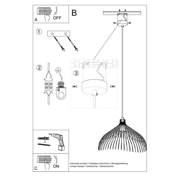 Sollux Lampa wisząca UMB czarny SL.0665