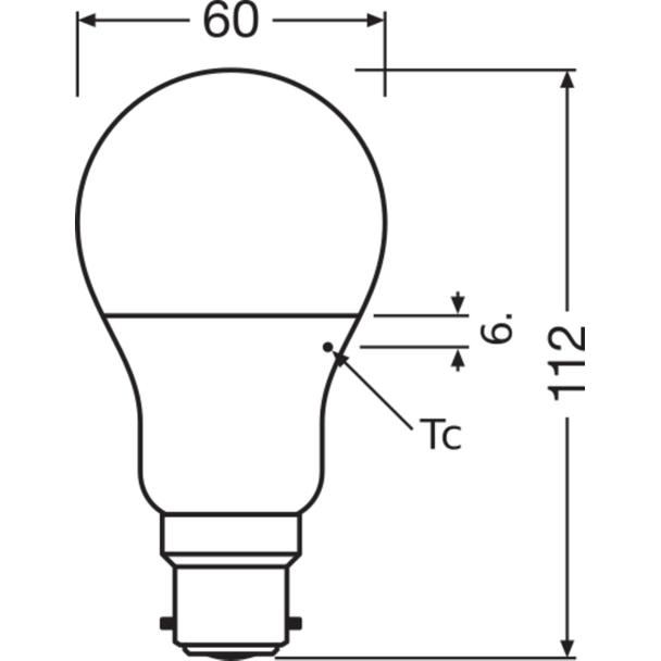 Lampa LED BASE Classic A60 8,5W/827 230V plastik B22D FS3 OSRAM