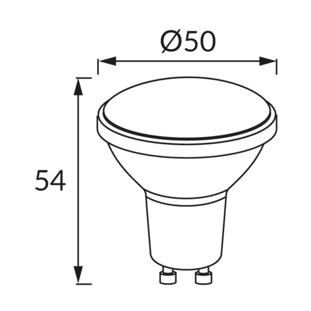 Żarówka LED GU10 z diodami ciepła biel LARA 8W 3000K 03808 IDEUS