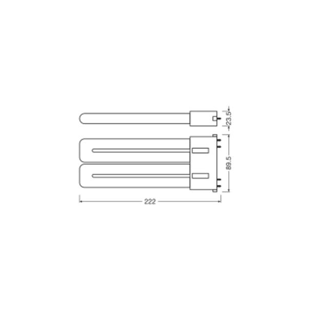 Lampa DULUX F LED FR 36 CCG, AC mains 20W 830 2G10