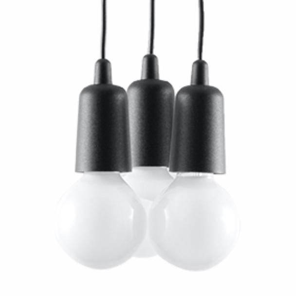 Sollux Lampa wisząca DIEGO 3 czarna SL.0573