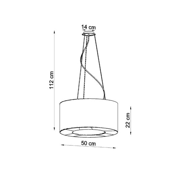 Sollux Żyrandol SATURNO 50 czarny SL.0748