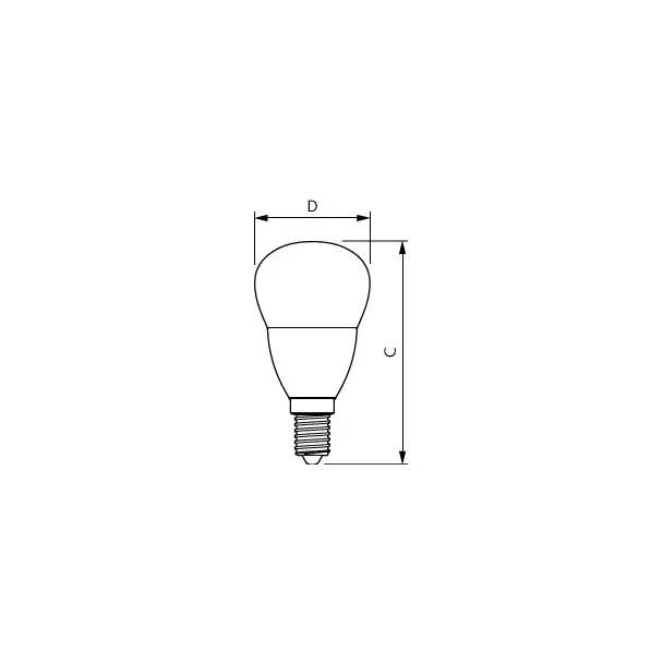 Żarówka LED Kulka 5W=40W 470lm / 6500K barwa zimna lustre 5-40W E14 865 P45 FR 9,29003E+11 PHILIPS