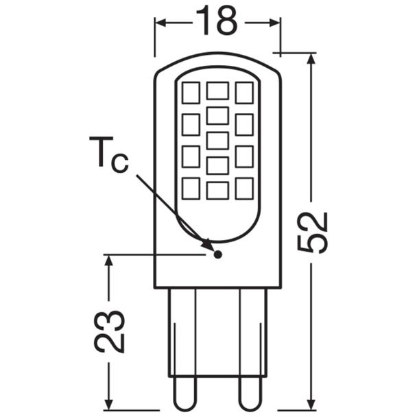 LAMPA LED PIN 40D CL 4W/827 230V G9
