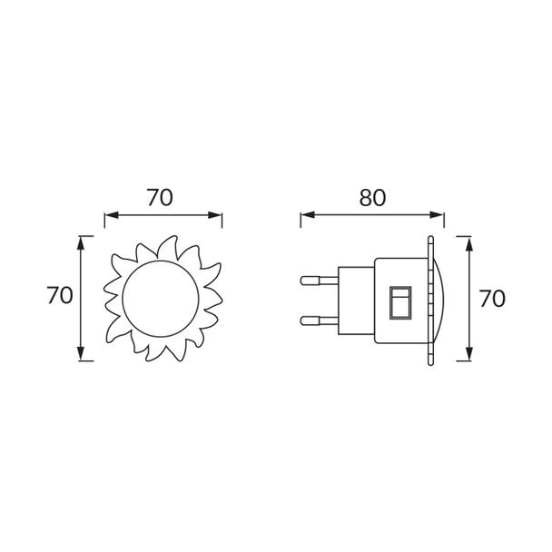 Lampka wtykowa LED REX HL991L SŁOŃCE 02261 IDEUS
