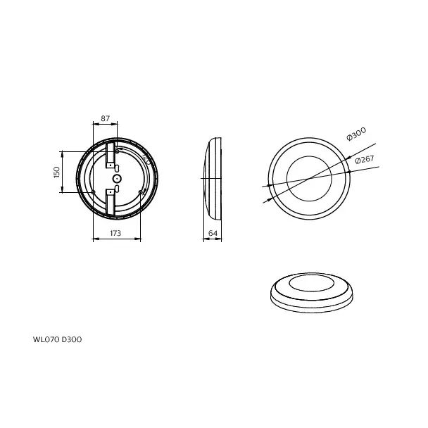 Oprawa plafon plafoniera Ledinaire WL070V G2 17W 1100/1700lm IP65 all-in 3000/4000/5700K LED11_17S/8 9,11402E+11 PHILIPS