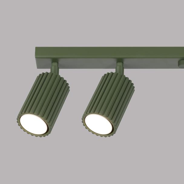 Sollux Plafon KARBON 6L zielony oliwkowy SL.1623