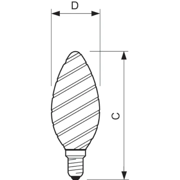 Żarówka LED świeczka 2W=25W 250lm 2700K barwa ciepła LEDCandle 2-25W ST35 E14 827 9,29001E+11 PHILIPS