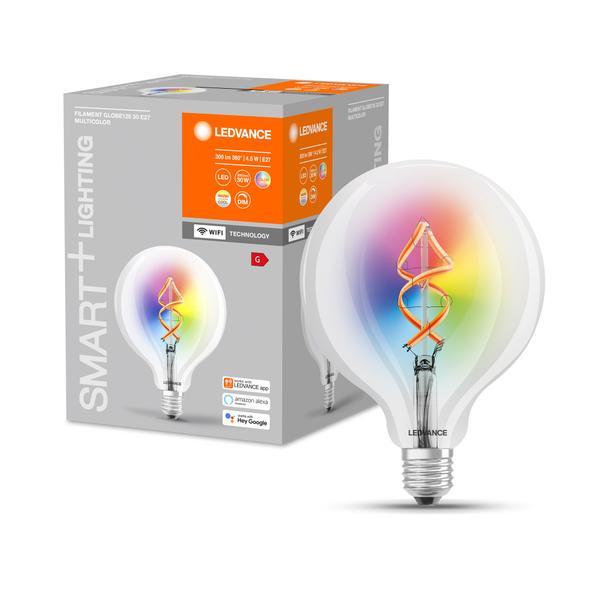 Lampa LED SMART+ WiFi CL Globe125 Filament szkło przezroczyste RGBW 30  4,5W/827 E27