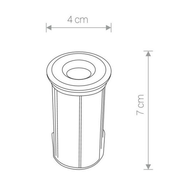 Nowodvorski oczko chodnikowe LED Picco S 1W 47lm 3000K srebrne O4cm 9106