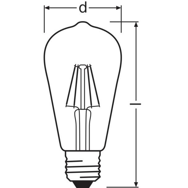 Lampa LED COMFORT/SUPERIOR DIM Classic 60 Edison Filament szkło przezroczyste 5,8W/940 E27