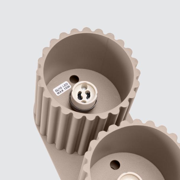 SOLLUX Plafon AURA 2 taupe GU10 ; SL.1815