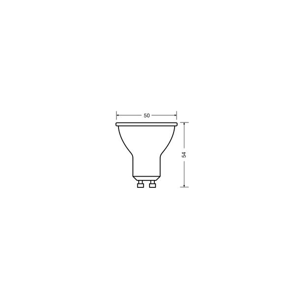 Żarówka LED x3 PAR16 Reflektor GU10 4.5W = 35W 350lm 4000K Neutralna 120° VALUE Osram
