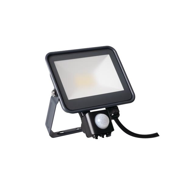 Projektor LED z czujnikiem ruchu PIR IQ-LED FL-20W-NW-SE 2300lm 4000K barwa neutralna IP44 czarny 33886 KANLUX