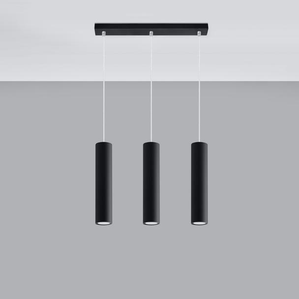 Sollux Lampa wisząca LAGOS 3L czarny SL.0329