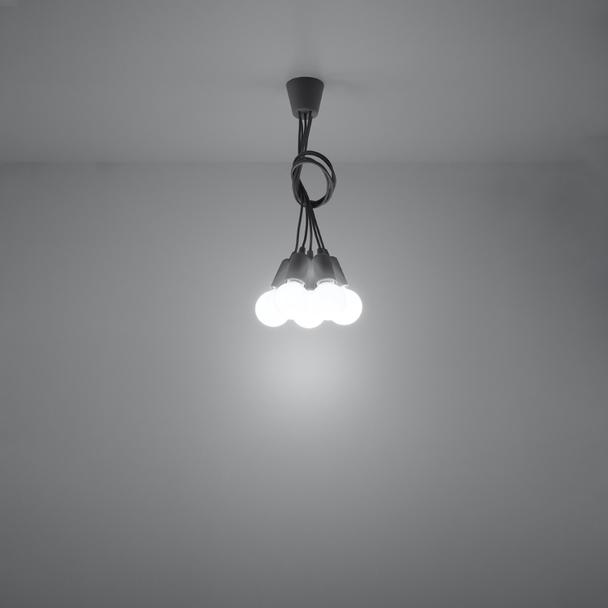 Sollux Lampa wisząca DIEGO 5 szara SL.0577