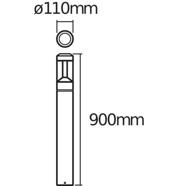 ENDURA STYLE LANTERNMODERN90CM12WDG LEDV Oprawa zewnętrzna